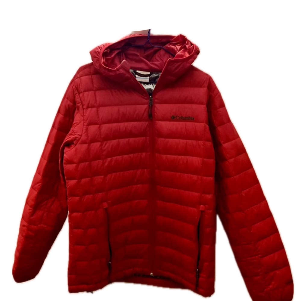 Columbia Red Winter Jacket M – Omni-Heat, Slim Fit